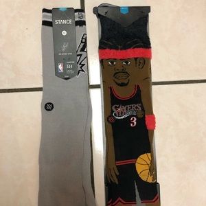 Stance Socks Men Sz Large Spurs Allen Iverson